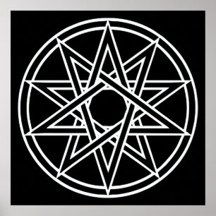 PÓSTER 10 POINTED STAR GEOMETRIC WALL PRINT.