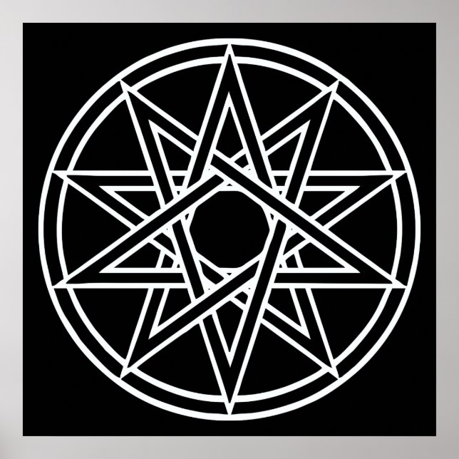 PÓSTER 10 POINTED STAR GEOMETRIC WALL PRINT. (Frente)