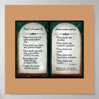 Póster 10 poster de mandamientos