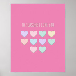 Póster 10 razones por las que te amo - Décimo regalo de c