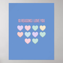 Póster 10 razones por las que te amo - Décimo regalo de c