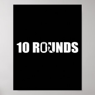 Póster 10 Rondas - Amante del boxeo Gimnasio Boxeador Kic