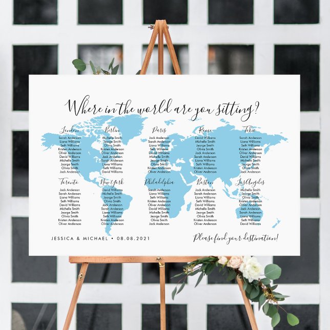 Póster 10 Tablas Destinos Mapa Mundial Gráfico de Asiento (Subido por el creador)
