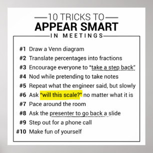 Póster 10 trucos a aparecer elegantes durante el poster