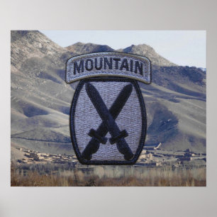 Póster 10mo Poster del remiendo de Fort Drum de la