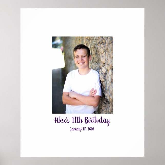 Póster 11º cumpleaños 11º Rótulo en la Junta de Fiestas 1 (Frente)