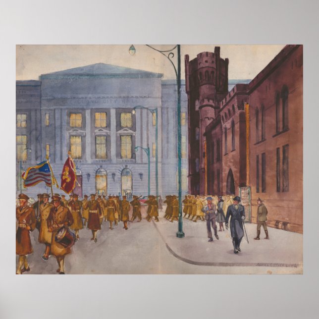 Póster 112.ª Ingeniería en la Armería de Cleveland - 1940 (Frente)