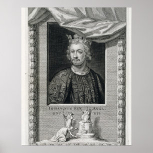 Póster 1167-1216) reyes de Juan (de Inglaterra a partir