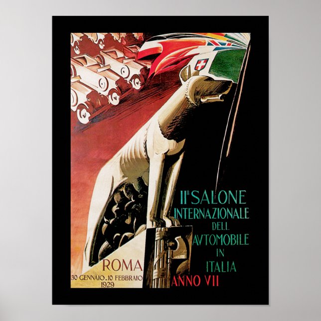 Póster 11.ª Salone Internazionale Automobile ~ Roma (Frente)