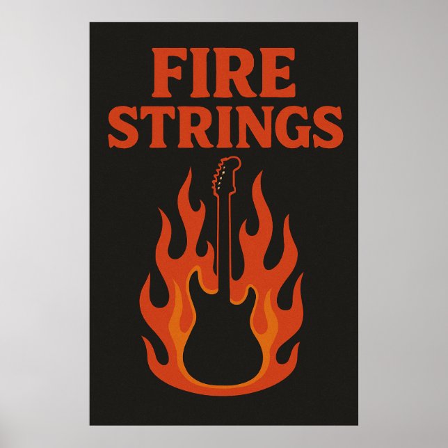 Póster 11, Cadenas de Fuego, Vintage (Frente)