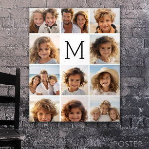 Póster 11 Colaje de Fotos - Cuadrícula Mínima con Texto