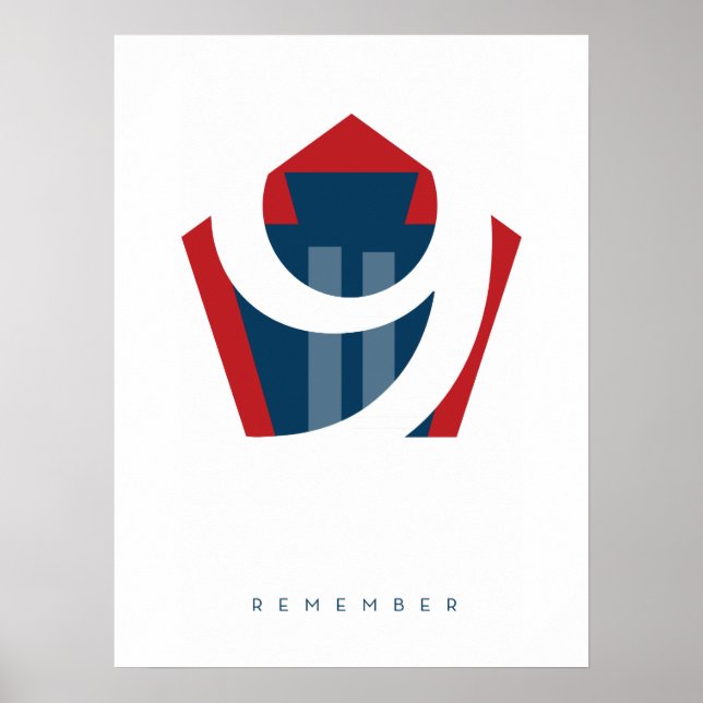 Póster 11 de septiembre Poster de recordar (Frente)