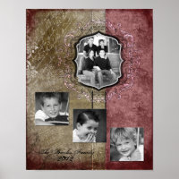 11"x14" Montaje de 4 ranuras de color de la famili