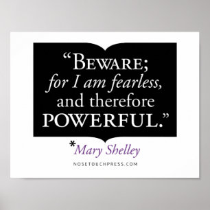 Póster 11" x 8,5", Mary Shelley Poster de citas (Matte)