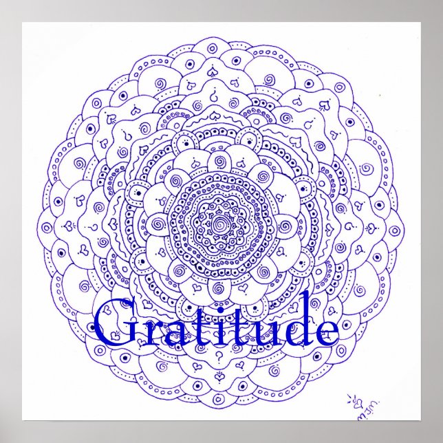 Póster 11Mandala 6, Gratitud (Frente)