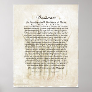 Póster 11x14+más poster de los desiderátums en la paz
