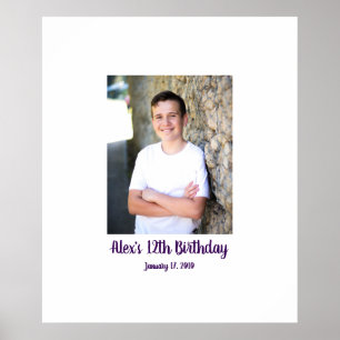 Póster 12º cumpleaños 12º Rótulo En la Junta de Fiestas 1