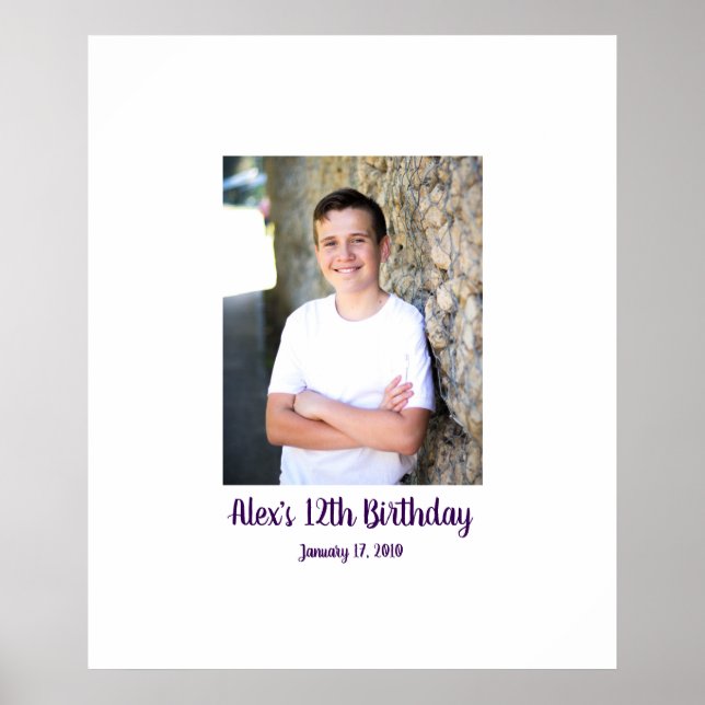 Póster 12º cumpleaños 12º Rótulo En la Junta de Fiestas 1 (Frente)