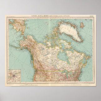 Póster 12526 Canadá, Alaska, Groenlandia
