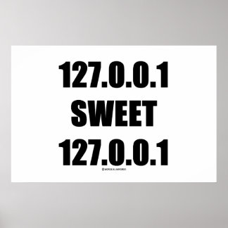 Póster 127.0.0.1 Dulce 127.0.0.1 (Geek Hogar Dulce)