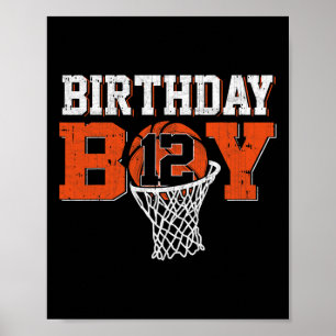 Póster 12.º Básquetbol de niños de 12 años