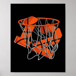 Póster 12.º cumpleaños de niños de baloncesto