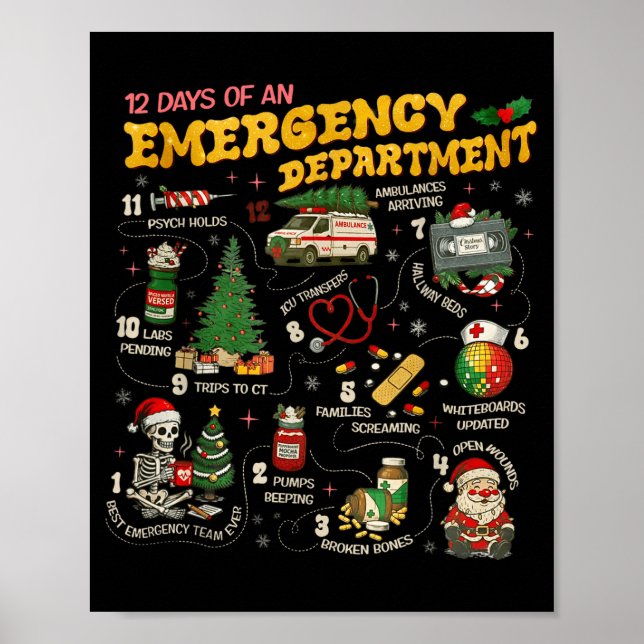 Póster 12 Days Of An Emergency Department, Er Nurse Chris (Frente)