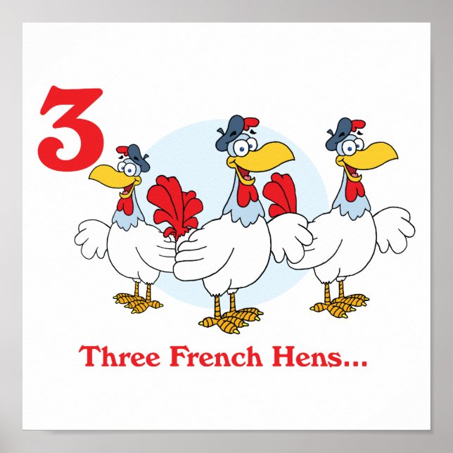 Póster 12 days three french hens (Frente)