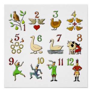 Póster 12 días de navidad