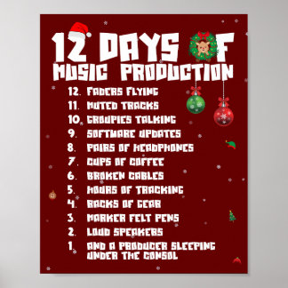 Póster 12 Días De Producción Musical