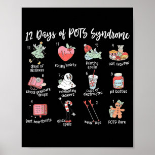 Póster 12 Días De Síndrome De Pots Navidad Disautonomía C