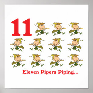 Póster 12 días once tuberías