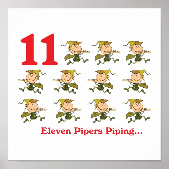 Póster 12 días once tuberías (Frente)