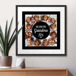 Póster 12 Foto Collage de fotos Funky - Te queremos abuel