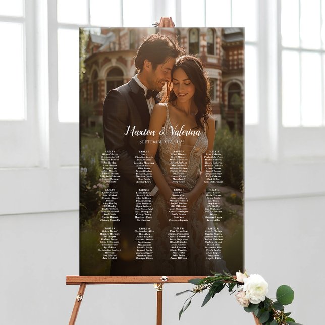 Póster 12 mesas elegante gráfico de asientos para bodas d (Subido por el creador)