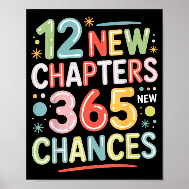 Póster 12 New Chapters 365 Chances Insrational Quote For  (Frente)