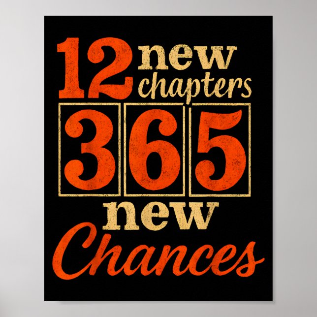 Póster 12 New Chapters 365 Chances Motivational  (Frente)