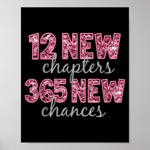 Póster 12 nuevos capítulos 365 nuevas oportunidades Feliz