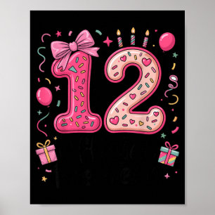 Póster 12 Pre-Adolescente Coqueta 12 Años Cumpleaños 12