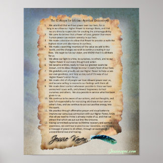 Póster 12 Steps for a Lifetime Spiritual Recovery