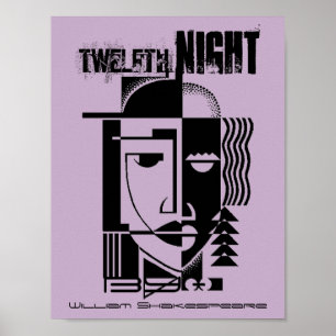 Póster 12ma noche duodécima de William Shakespeare