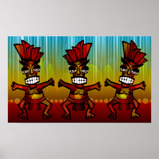 Póster 1312743176_Vector_Clipart Hombres hawaianos de Tik