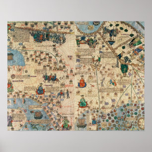 Póster 131-0058260/1 Atlas catalán: Detalle de Asia, por 