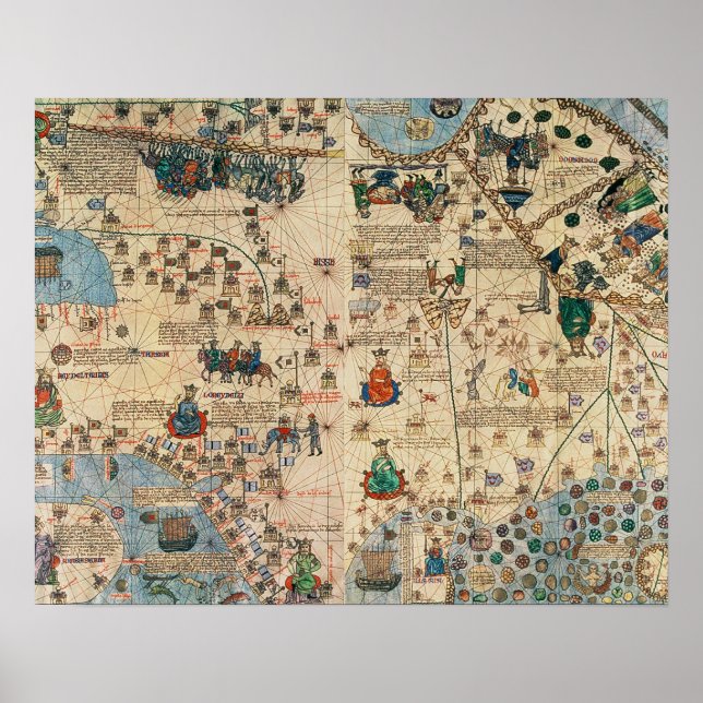 Póster 131-0058260/1 Atlas catalán: Detalle de Asia, por  (Frente)