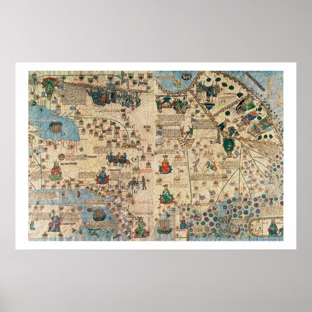 Póster 131-0058260/1 Atlas catalán: Detalle de Asia, por  (Frente)