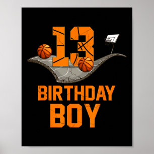 Póster 13.º cumpleaños Bysketbyll Jersey Niño de 13 años