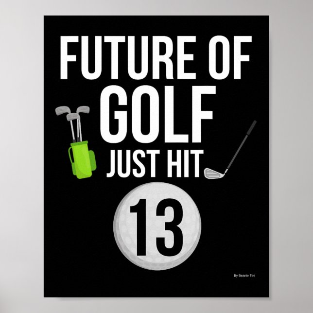 Póster 13.º Cumpleaños de Golf T Shirt Gi (Frente)