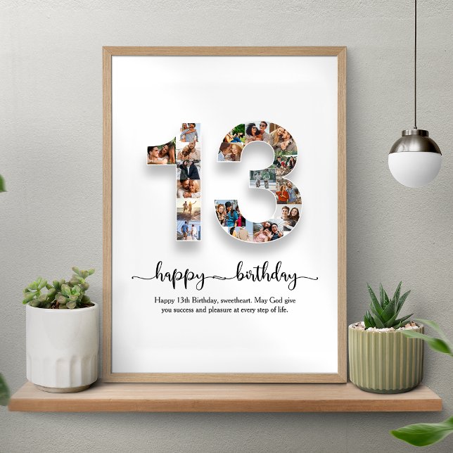 Póster 13.º Poster de Collage de fotos de cumpleaños (Subido por el creador)