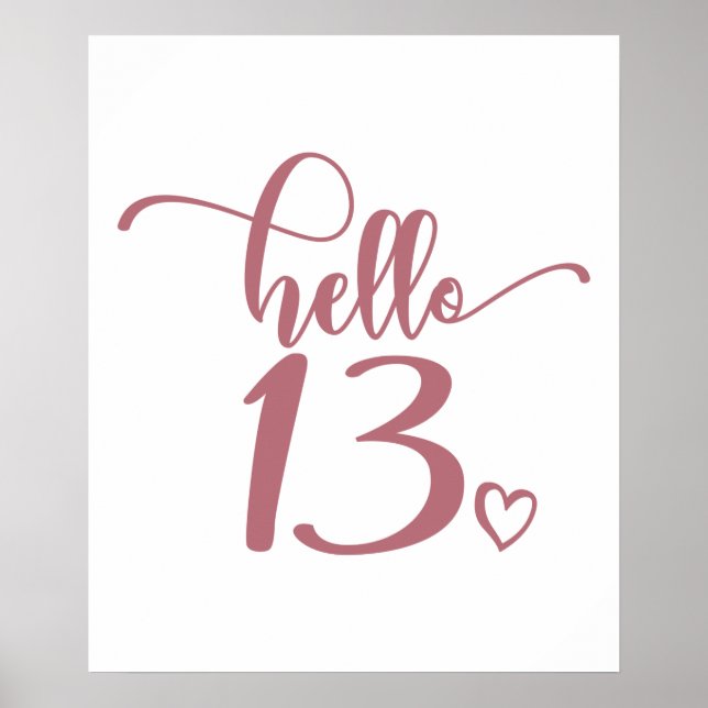 Póster 13 Años de Edad Mujeres Hola 13 Años De Edad (Frente)