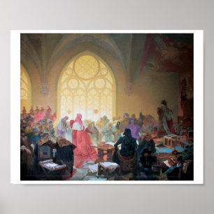 Póster #13 El Hussite Rey Jiri de Podebrady, Mucha
